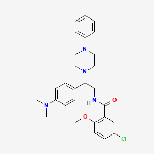 5-chloro-N-(2-(4-(dimethylamino)phenyl)-2-(4-phenylpiperazin-1-yl)ethyl)-2-methoxybenzamide