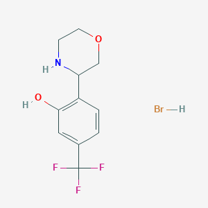 2-Morpholin-3-yl-5-(trifluoromethyl)phenol;hydrobromide