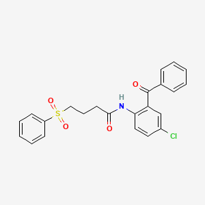 molecular formula C23H20ClNO4S B2733696 N-(2-benzoyl-4-chlorophenyl)-4-(benzenesulfonyl)butanamide CAS No. 942003-45-4