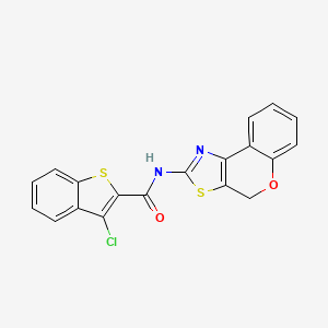 molecular formula C19H11ClN2O2S2 B2733704 3-chloro-N-(4H-chromeno[4,3-d]thiazol-2-yl)benzo[b]thiophene-2-carboxamide CAS No. 681162-39-0