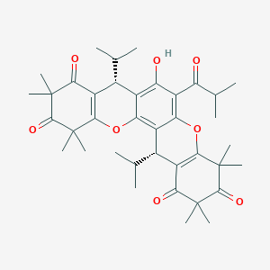 molecular formula C38H48O8 B2733715 Myrtucommulone E CAS No. 901765-85-3