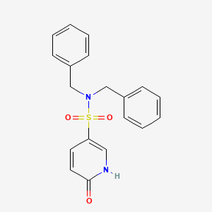 molecular formula C19H18N2O3S B2733720 N,N-dibenzyl-6-oxo-1,6-dihydropyridine-3-sulfonamide CAS No. 627843-31-6