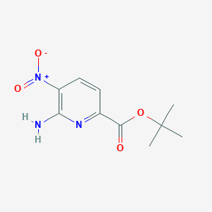 molecular formula C10H13N3O4 B2733743 Tert-butyl 6-amino-5-nitropyridine-2-carboxylate CAS No. 2248321-62-0