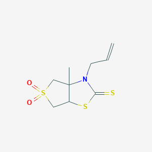 B2733746 3-allyl-3a-methyltetrahydrothieno[3,4-d]thiazole-2(3H)-thione 5,5-dioxide CAS No. 443652-31-1