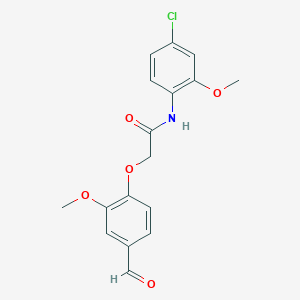 N-(4-chloro-2-methoxyphenyl)-2-(4-formyl-2-methoxyphenoxy)acetamide