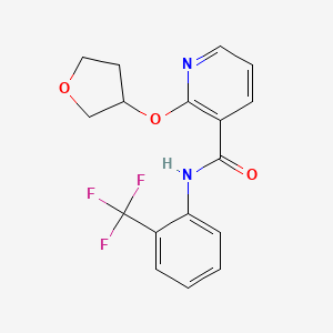 2-((tetrahydrofuran-3-yl)oxy)-N-(2-(trifluoromethyl)phenyl)nicotinamide
