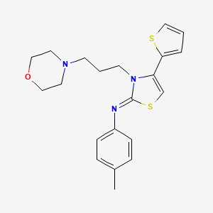 N-(4-methylphenyl)-3-(3-morpholin-4-ylpropyl)-4-thiophen-2-yl-1,3-thiazol-2-imine