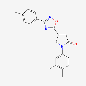 1-(3,4-Dimethylphenyl)-4-[3-(4-methylphenyl)-1,2,4-oxadiazol-5-yl]pyrrolidin-2-one