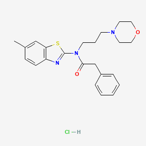 N-(6-methylbenzo[d]thiazol-2-yl)-N-(3-morpholinopropyl)-2-phenylacetamide hydrochloride