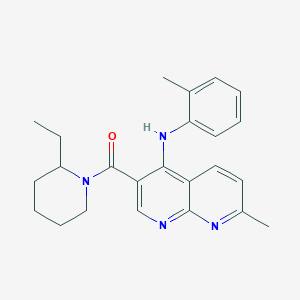 (2-Ethylpiperidin-1-yl)(7-methyl-4-(o-tolylamino)-1,8-naphthyridin-3-yl)methanone