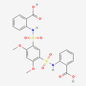 2-{5-[(2-Carboxyphenyl)sulfamoyl]-2,4-dimethoxybenzenesulfonamido}benzoic acid