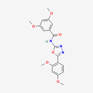 molecular formula C19H19N3O6 B2733788 N-[5-(2,4-dimethoxyphenyl)-1,3,4-oxadiazol-2-yl]-3,5-dimethoxybenzamide CAS No. 897615-64-4