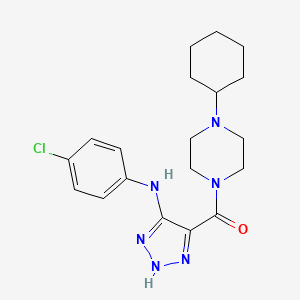 (5-((4-chlorophenyl)amino)-1H-1,2,3-triazol-4-yl)(4-cyclohexylpiperazin-1-yl)methanone