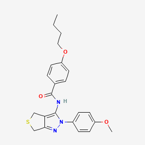 4-butoxy-N-[2-(4-methoxyphenyl)-4,6-dihydrothieno[3,4-c]pyrazol-3-yl]benzamide