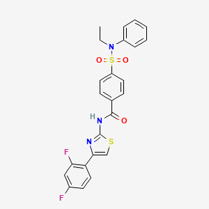 molecular formula C24H19F2N3O3S2 B2733793 N-[4-(2,4-difluorophenyl)-1,3-thiazol-2-yl]-4-[ethyl(phenyl)sulfamoyl]benzamide CAS No. 954007-57-9