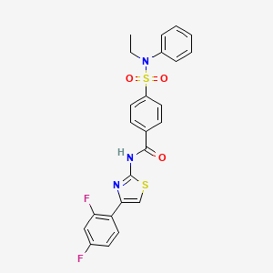 N-(4-(2,4-difluorophenyl)thiazol-2-yl)-4-(N-ethyl-N-phenylsulfamoyl)benzamide