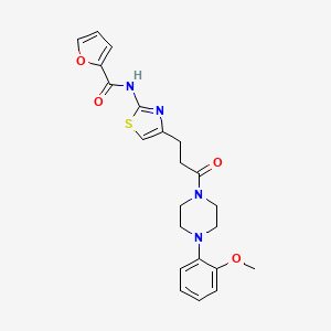 N-(4-(3-(4-(2-methoxyphenyl)piperazin-1-yl)-3-oxopropyl)thiazol-2-yl)furan-2-carboxamide