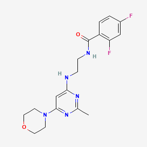 2,4-difluoro-N-(2-((2-methyl-6-morpholinopyrimidin-4-yl)amino)ethyl)benzamide