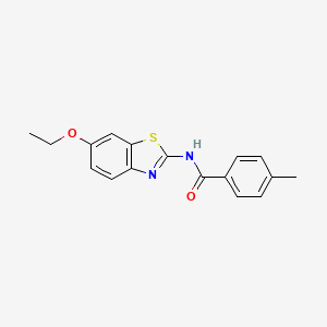 N-(6-ethoxy-1,3-benzothiazol-2-yl)-4-methylbenzamide