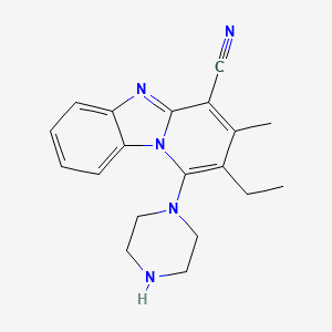 2-Ethyl-3-methyl-1-(piperazin-1-yl)pyrido[1,2-a]benzimidazole-4-carbonitrile