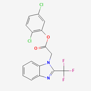 2,5-dichlorophenyl 2-[2-(trifluoromethyl)-1H-1,3-benzimidazol-1-yl]acetate