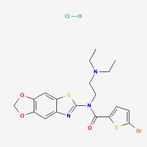 N-([1,3]dioxolo[4',5':4,5]benzo[1,2-d]thiazol-6-yl)-5-bromo-N-(2-(diethylamino)ethyl)thiophene-2-carboxamide hydrochloride