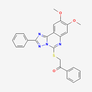 2-[(8,9-Dimethoxy-2-phenyl[1,2,4]triazolo[1,5-c]quinazolin-5-yl)thio]-1-phenylethanone