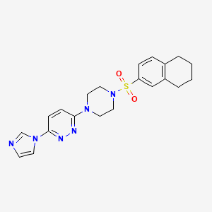 3-(1H-imidazol-1-yl)-6-(4-((5,6,7,8-tetrahydronaphthalen-2-yl)sulfonyl)piperazin-1-yl)pyridazine
