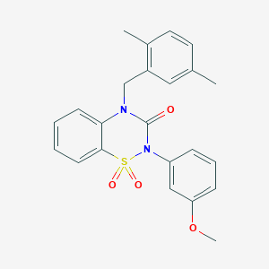 4-(2,5-dimethylbenzyl)-2-(3-methoxyphenyl)-2H-1,2,4-benzothiadiazin-3(4H)-one 1,1-dioxide