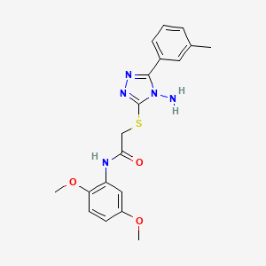 2-{[4-amino-5-(3-methylphenyl)-4H-1,2,4-triazol-3-yl]sulfanyl}-N-(2,5-dimethoxyphenyl)acetamide