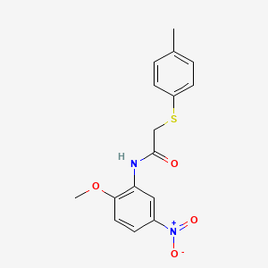 molecular formula C16H16N2O4S B2733856 N-(2-methoxy-5-nitrophenyl)-2-[(4-methylphenyl)sulfanyl]acetamide CAS No. 379253-50-6