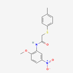 N-(2-methoxy-5-nitrophenyl)-2-(4-methylphenyl)sulfanylacetamide