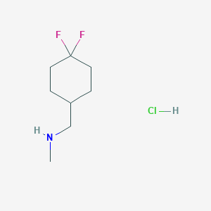 molecular formula C8H16ClF2N B2733860 1-(4,4-Difluorocyclohexyl)-N-methylmethanamine;hydrochloride CAS No. 2413898-06-1