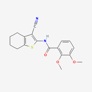 molecular formula C18H18N2O3S B2733867 N-(3-cyano-4,5,6,7-tetrahydro-1-benzothiophen-2-yl)-2,3-dimethoxybenzamide CAS No. 627060-46-2