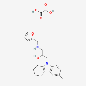 molecular formula C23H28N2O6 B2733872 1-((furan-2-ylmethyl)amino)-3-(6-methyl-3,4-dihydro-1H-carbazol-9(2H)-yl)propan-2-ol oxalate CAS No. 1185572-94-4