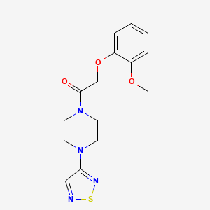 molecular formula C15H18N4O3S B2733873 2-(2-Methoxyphenoxy)-1-[4-(1,2,5-thiadiazol-3-yl)piperazin-1-yl]ethan-1-one CAS No. 2097921-55-4