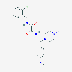 molecular formula C24H32ClN5O2 B2733874 N1-(2-chlorobenzyl)-N2-(2-(4-(dimethylamino)phenyl)-2-(4-methylpiperazin-1-yl)ethyl)oxalamide CAS No. 941869-47-2