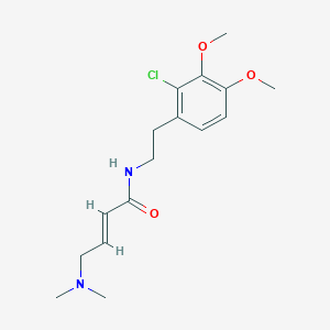 molecular formula C16H23ClN2O3 B2733875 (E)-N-[2-(2-Chloro-3,4-dimethoxyphenyl)ethyl]-4-(dimethylamino)but-2-enamide CAS No. 2411332-41-5