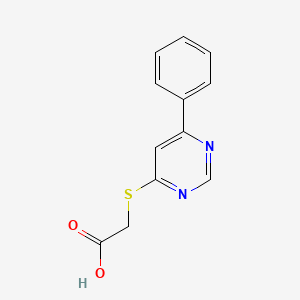 molecular formula C12H10N2O2S B2733888 [(6-苯基嘧啶-4-基)硫基]乙酸 CAS No. 927998-57-0