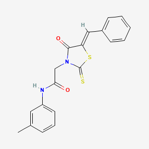 (Z)-2-(5-benzylidene-4-oxo-2-thioxothiazolidin-3-yl)-N-(m-tolyl)acetamide