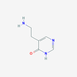 molecular formula C6H9N3O B2733893 5-(2-Aminoethyl)-1H-pyrimidin-6-one CAS No. 1367991-35-2