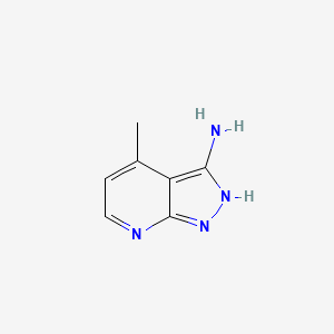 molecular formula C7H8N4 B2733896 4-Methyl-1H-pyrazolo[3,4-b]pyridin-3-amine CAS No. 498580-78-2