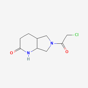 molecular formula C9H13ClN2O2 B2733901 6-(2-Chloroacetyl)-3,4,4a,5,7,7a-hexahydro-1H-pyrrolo[3,4-b]pyridin-2-one CAS No. 2411307-49-6