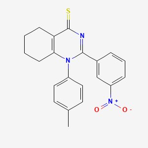 molecular formula C21H19N3O2S B2733903 2-(3-nitrophenyl)-1-(p-tolyl)-5,6,7,8-tetrahydroquinazoline-4(1H)-thione CAS No. 431917-63-4