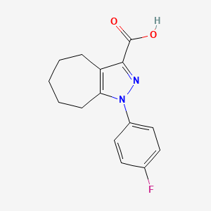 1-(4-fluorophenyl)-1H,4H,5H,6H,7H,8H-cyclohepta[c]pyrazole-3-carboxylic acid