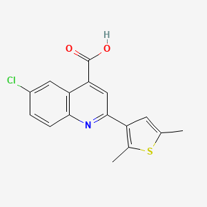 6-Chloro-2-(2,5-dimethylthiophen-3-yl)quinoline-4-carboxylic acid