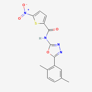 molecular formula C15H12N4O4S B2733927 N-[5-(2,5-dimethylphenyl)-1,3,4-oxadiazol-2-yl]-5-nitrothiophene-2-carboxamide CAS No. 891118-61-9