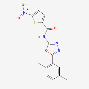 molecular formula C15H12N4O4S B2733927 N-(5-(2,5-dimethylphenyl)-1,3,4-oxadiazol-2-yl)-5-nitrothiophene-2-carboxamide CAS No. 891118-61-9