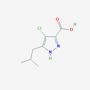 molecular formula C8H11ClN2O2 B2733954 4-chloro-3-(2-methylpropyl)-1H-pyrazole-5-carboxylic acid CAS No. 222729-56-8