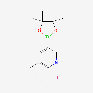 molecular formula C13H17BF3NO2 B2733959 3-Methyl-2-trifluoromethylpyridine-5-boronic acid pinacol ester CAS No. 2121511-95-1